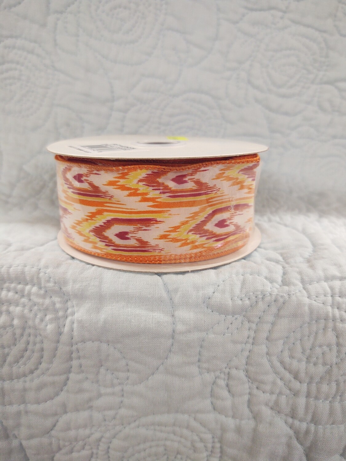 Aztec Ikat Ribbon 1.5" x 10 yds. Orange