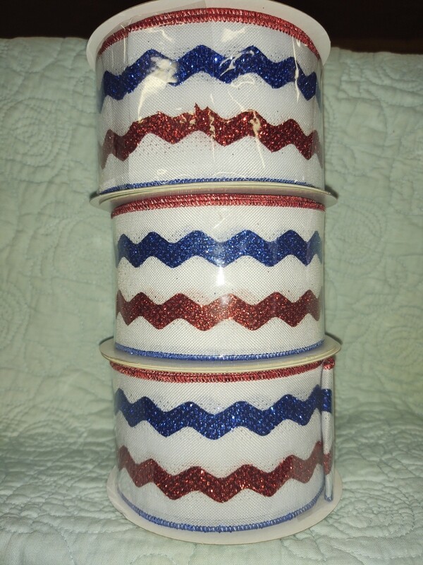 Red White and Blue Ricrac 2.5" x 10yds
