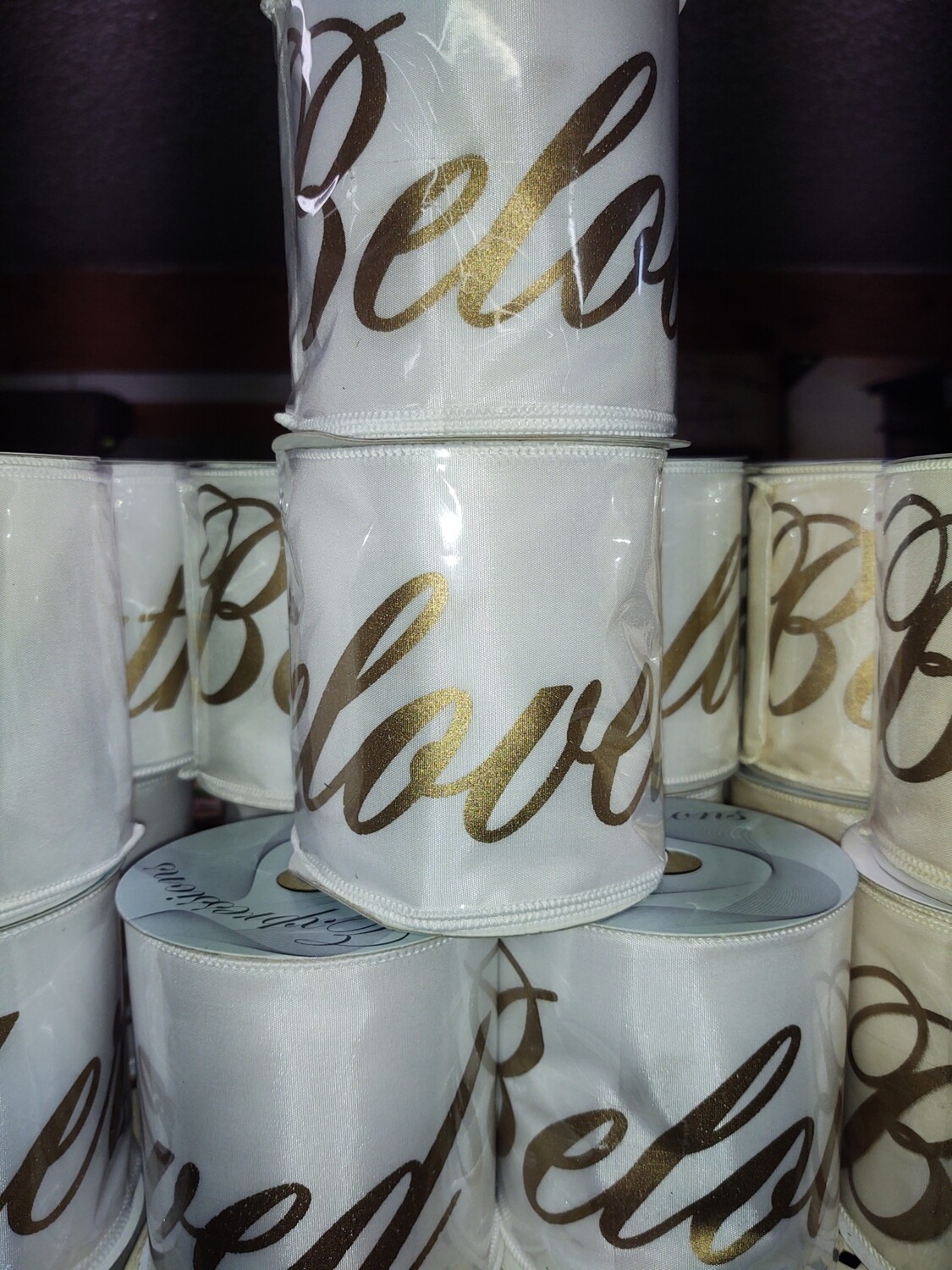 Beloved Ribbon 4"x10.25 yds White