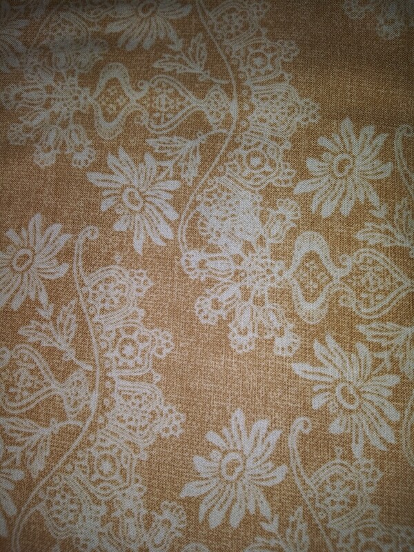 Coffee Break Tan/Cream Damask Print by Alexa Kate Design for Studio E-Price Per Yard