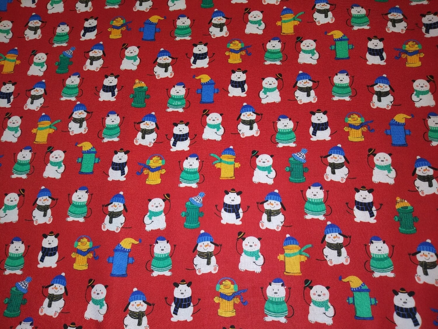 Snowdog Print-Red-Ink & Arrow-Price Per Yard
