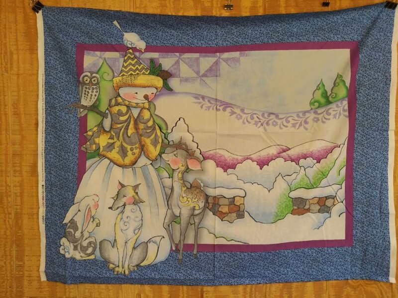 Woodland Snowman Panel by Jim Shore for Springs Creative 36" x 44"