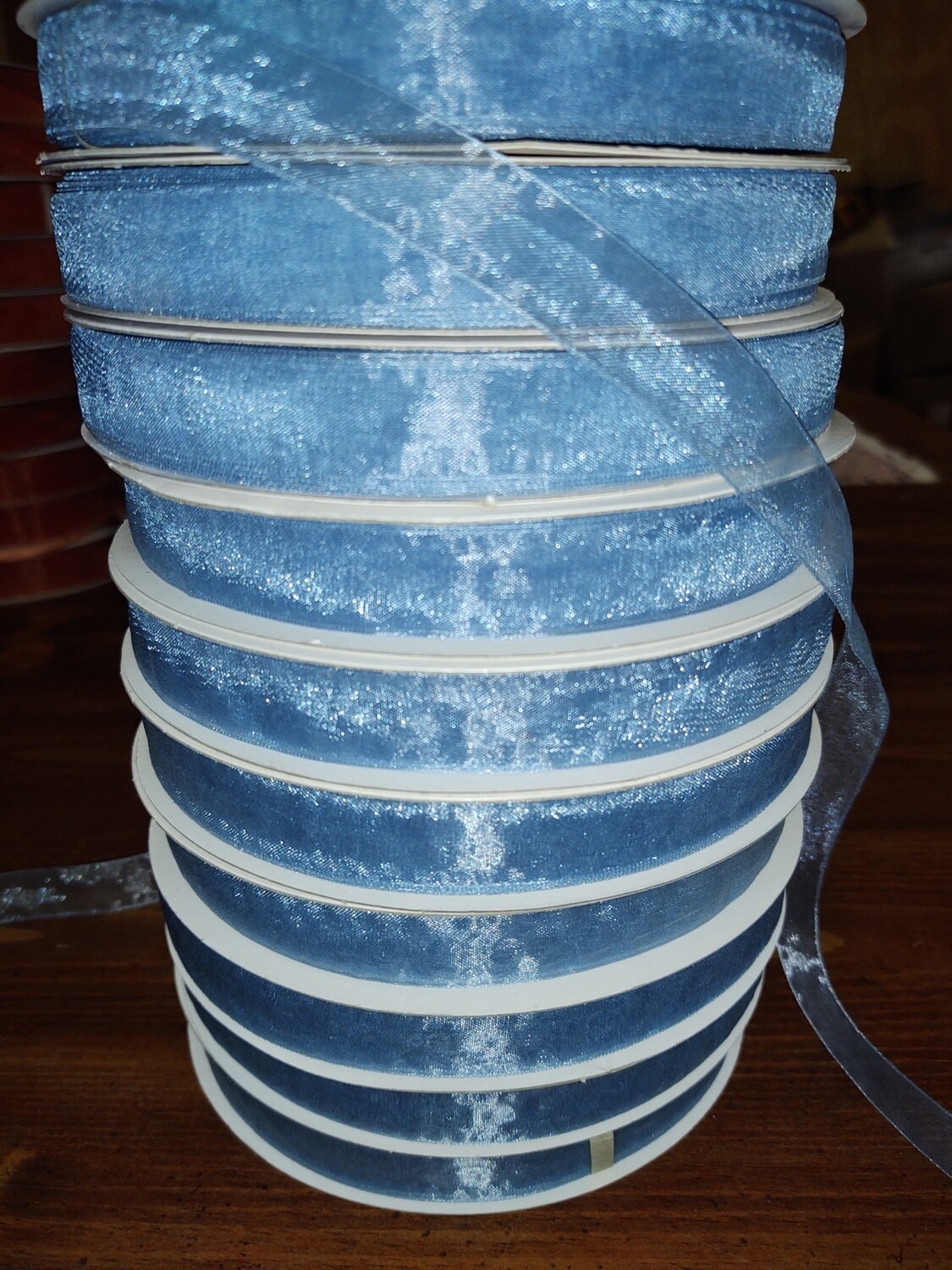 Light Blue 5/8 x 100yds Luster Sheer
