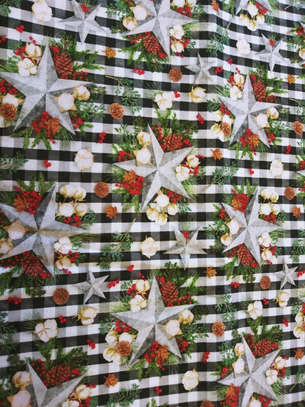 Holiday Gingham Star by Springs Creative-Price Per Yard
