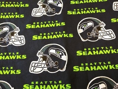 Seattle Seahawks Fabric, 44" x 56" Wide, End of Bolt