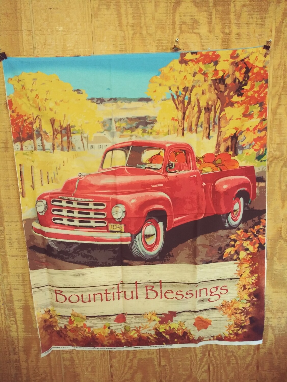 Red Truck Blessing Panel 36" x 44"