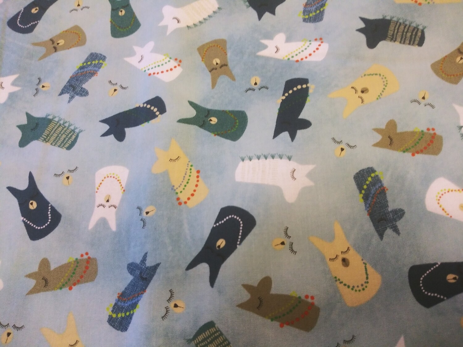 Alpaca Picnic by Studio 8 for Quilting Treasures-Blue-Price Per Yard