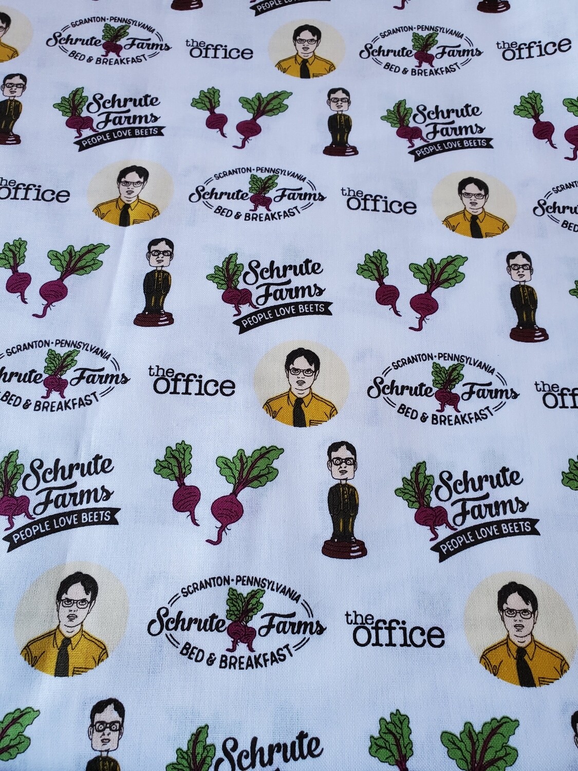 The Office Fabric licensed by Universal Studios for Camalot Fabrics