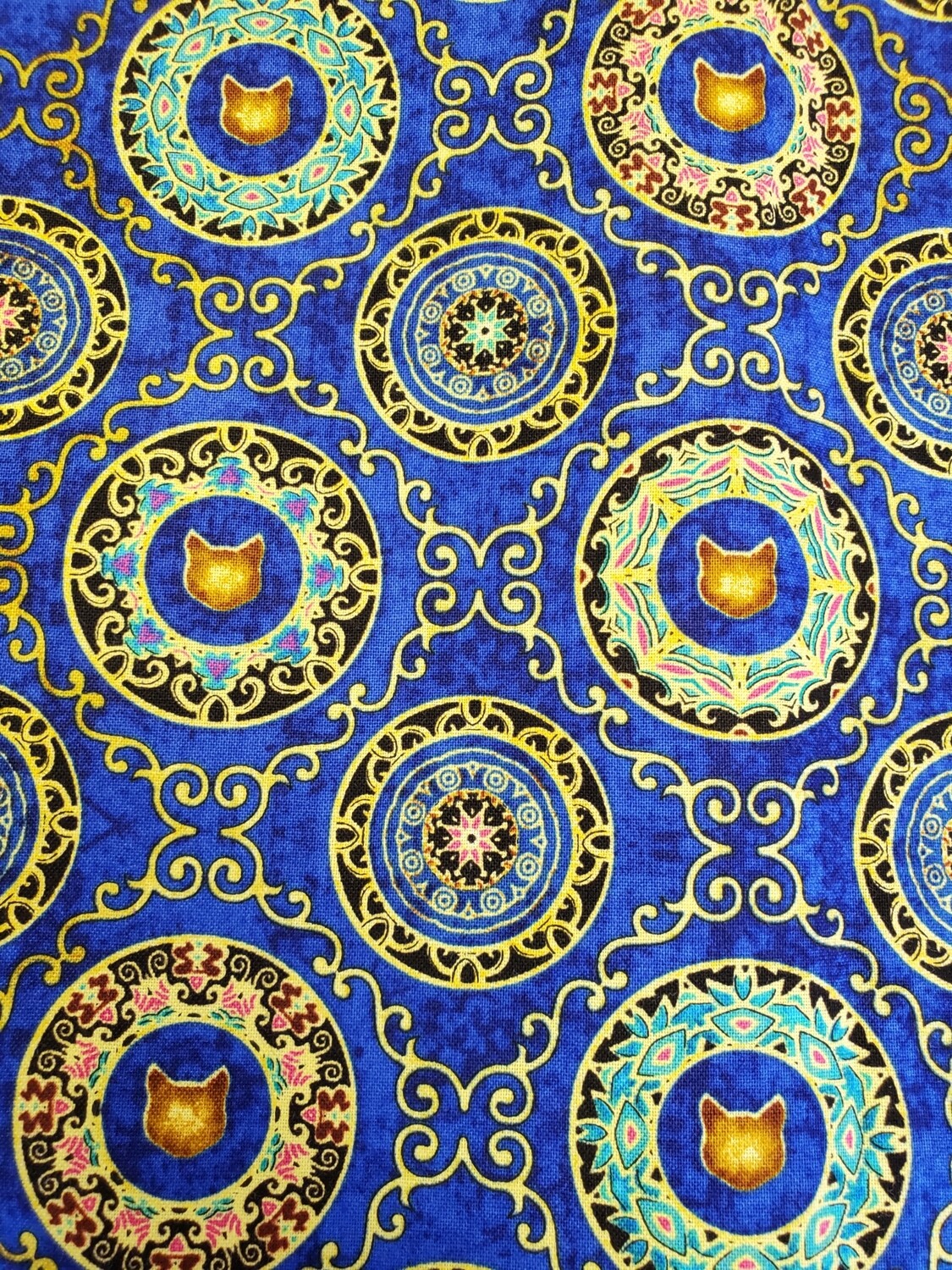 Purr-Suasion Cat Diamond Royal by Dan Morris for Quilting Treasures