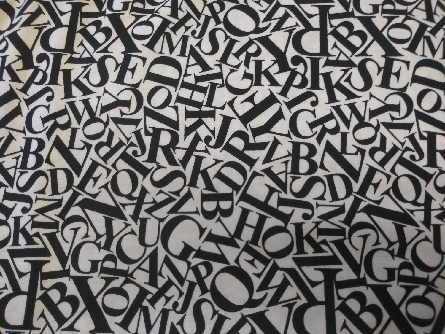 Capitals Text Print Fabric by Patrick Lose-Price Per Yard