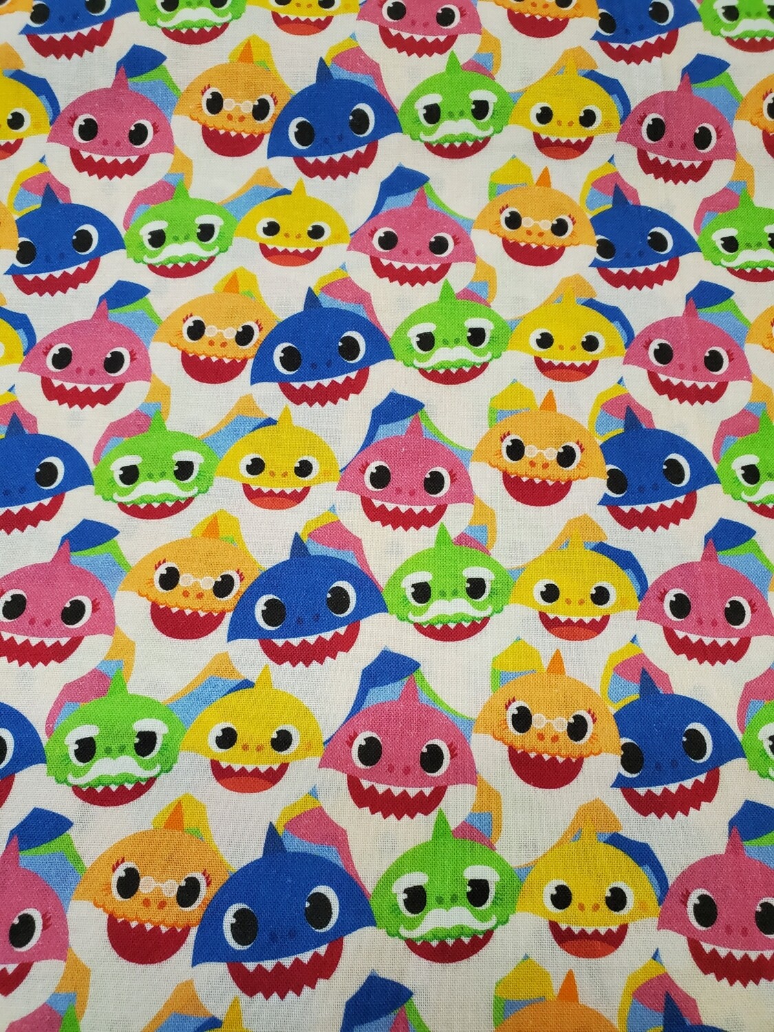Baby Shark Family Packed liscensed by Viacom International for Springs Creative Fabrics