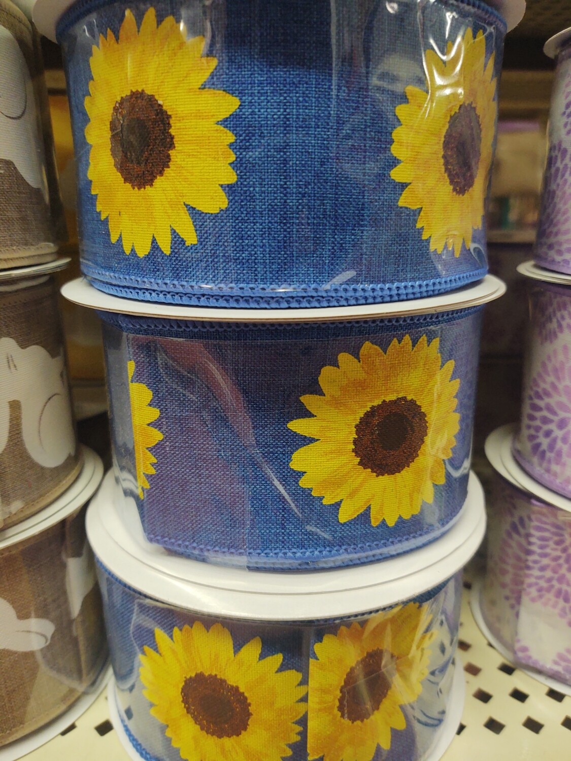 Sunflower ribbon 2.5" x 10 yds.