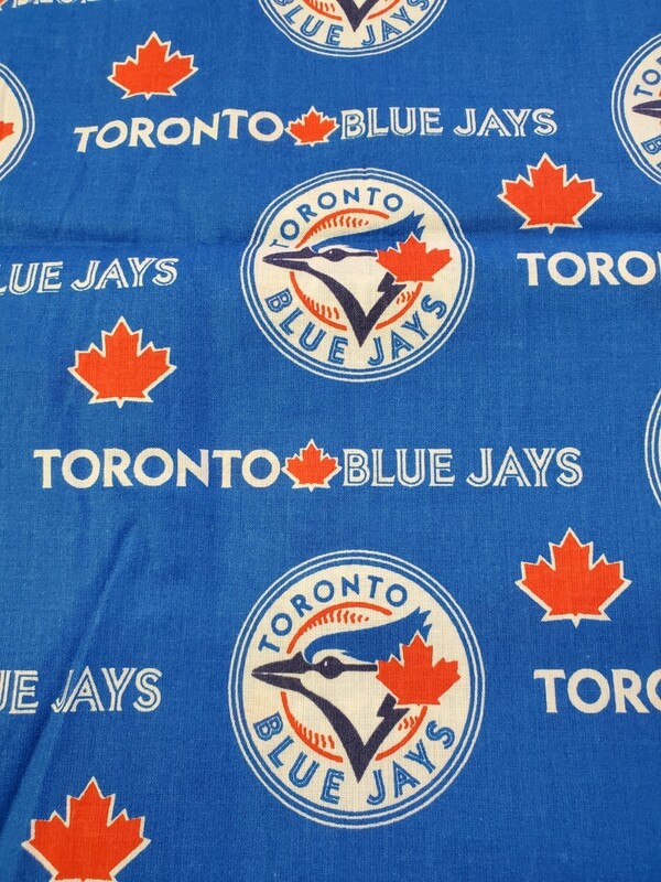 Toronto Blue Jays by Fabric Editions 5/8 yd. Toronto Blue Jays by Fabric Editions 5/8 yd.