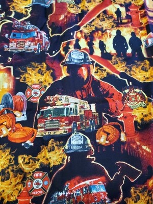 Firefighter Fabric by E Studio 7/8 yd.