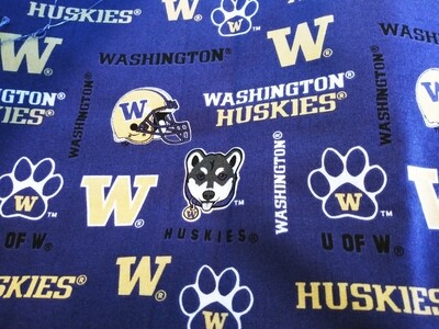 Washington Huskies Fabric - 1/2 Yard - End of Bolt