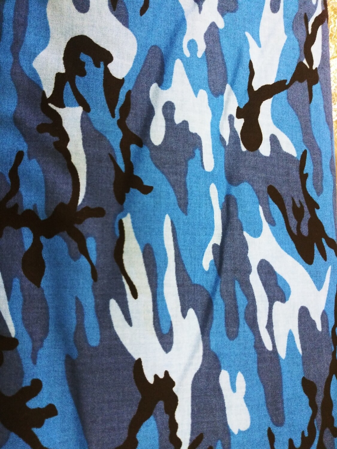 Blue Camo Print Fabric