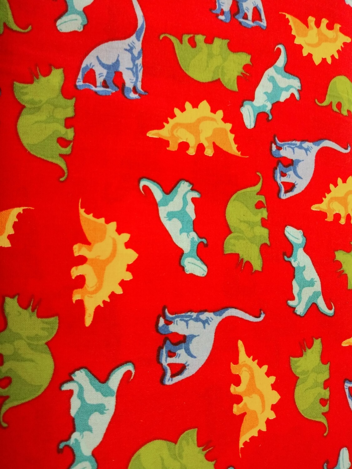 Dinosaur Print Fabric - Red