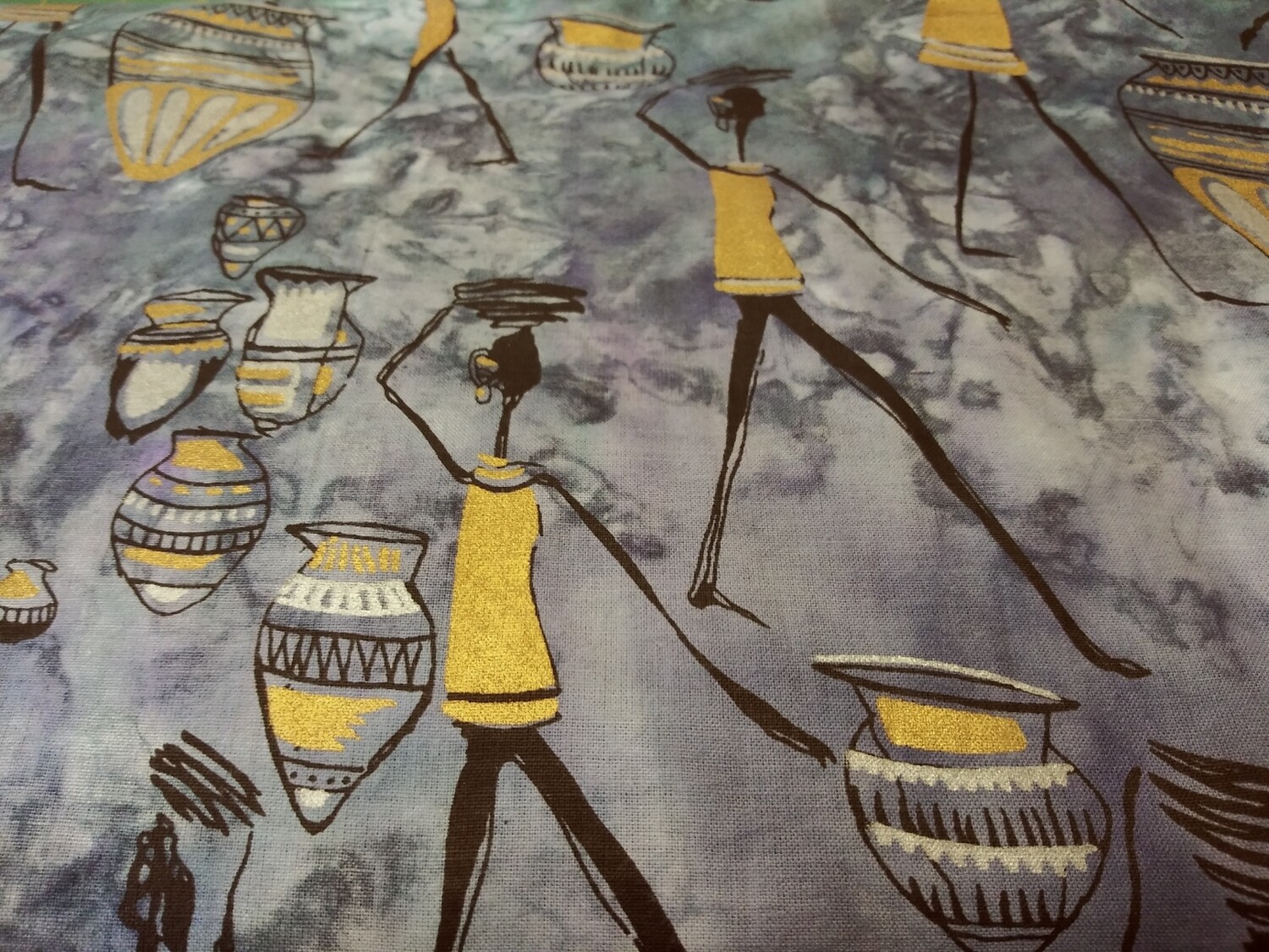 Metallic Batik Print Fabric