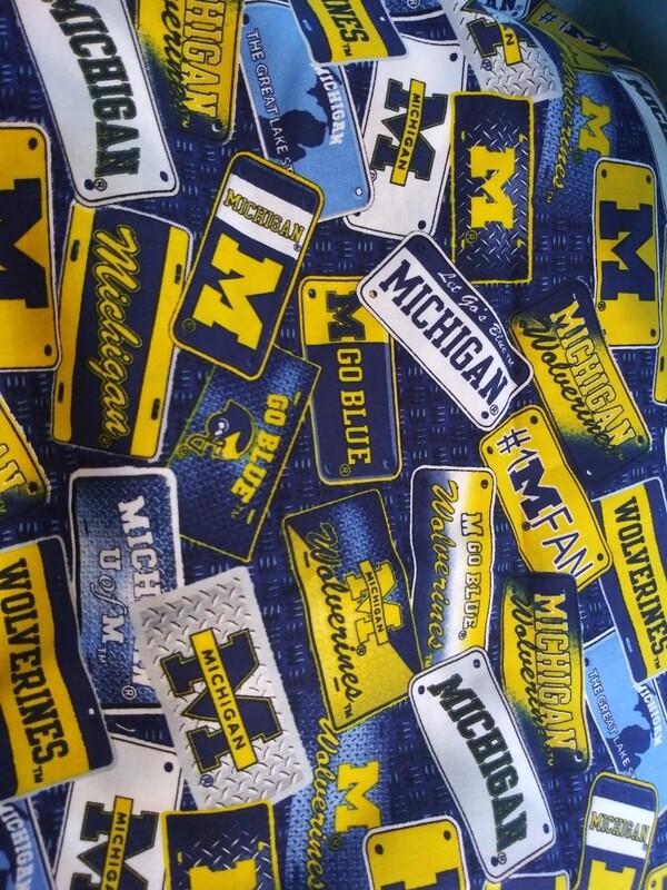 Michigan Wolverines Fabric - 7/8 Yard - End of Bolt