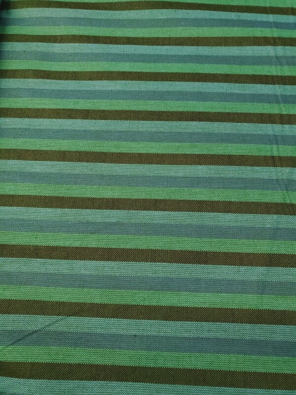 Green striped Cotton