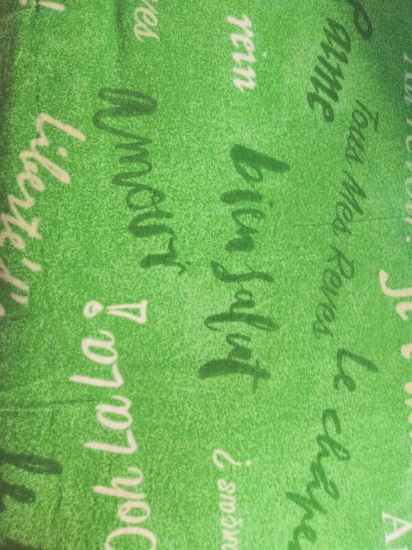 Text Print Fabric