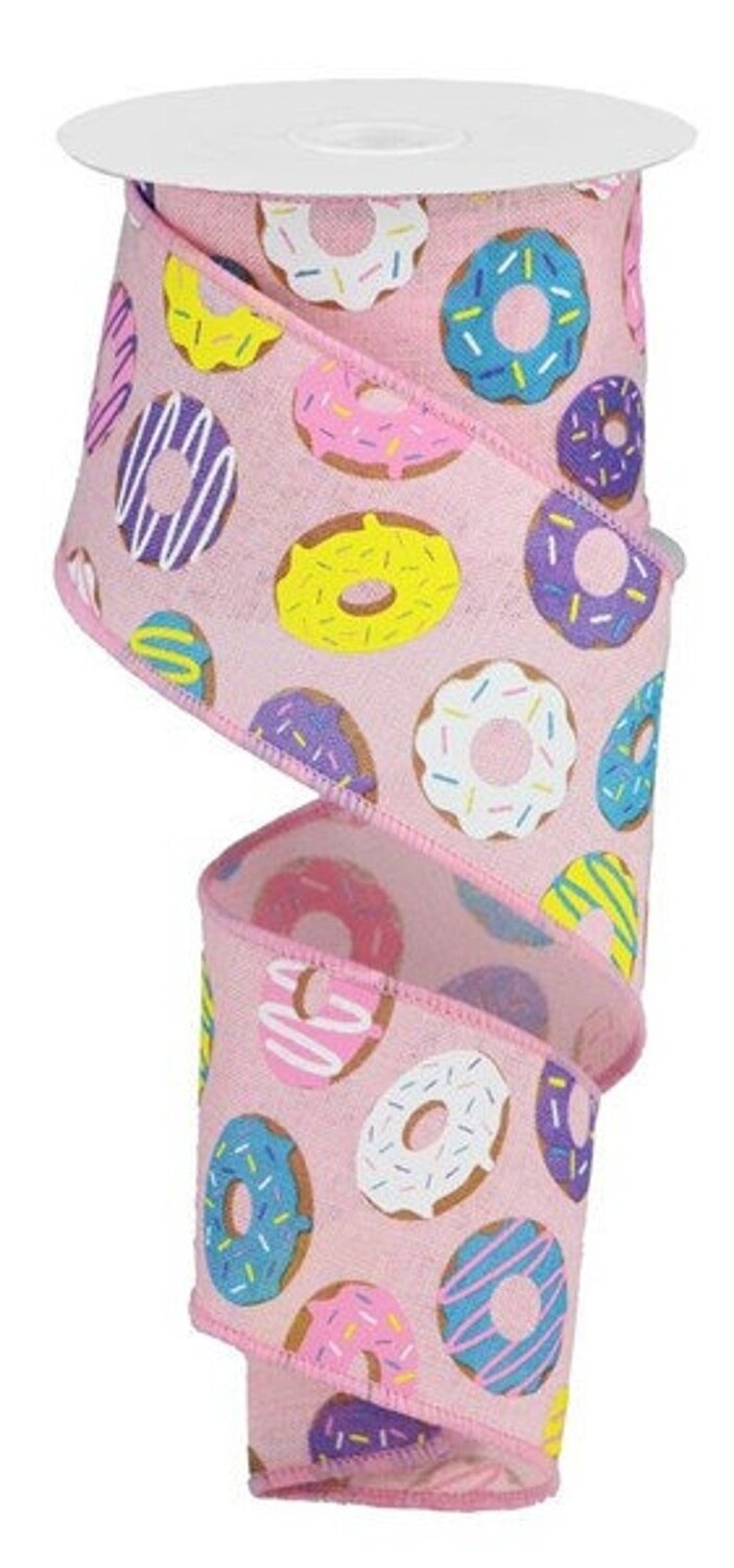 2.5" Donut Ribbon: Pink (10 Yards)wired