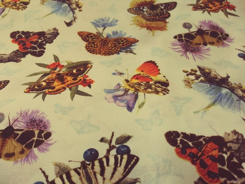 Butterfly Print by Carl Brenders for Elizabeth's Studio - Price per Yard