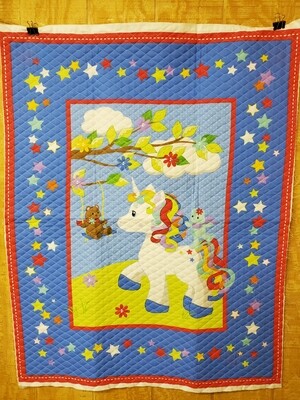Pre Quilted Unicorn Baby Panel
