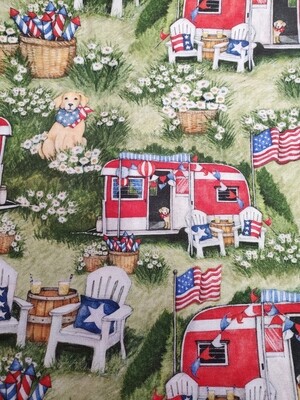 Camping Patriotic by Susan Wingate for Springs Creative