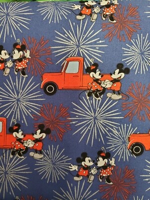 Mickey and Minnie Fireworks by Springs Creative Fabrics 