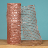 10" Metallic Deco Mesh 10 yds - Rose Gold
