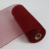 10" Metallic Deco Mesh 10 yds - Burgundy