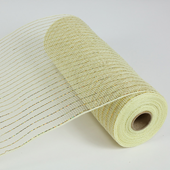 10" Metallic Deco Mesh 10 yds - Ivory