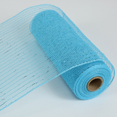 10" Metallic Deco Mesh 10 yds - Blue