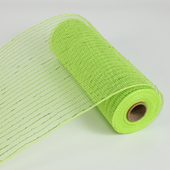 10" Metallic Deco Mesh 10 yds - Apple Green