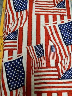 Flags on White Premium Quilt Fabric by Patty Reed Designs for Fabric Traditions