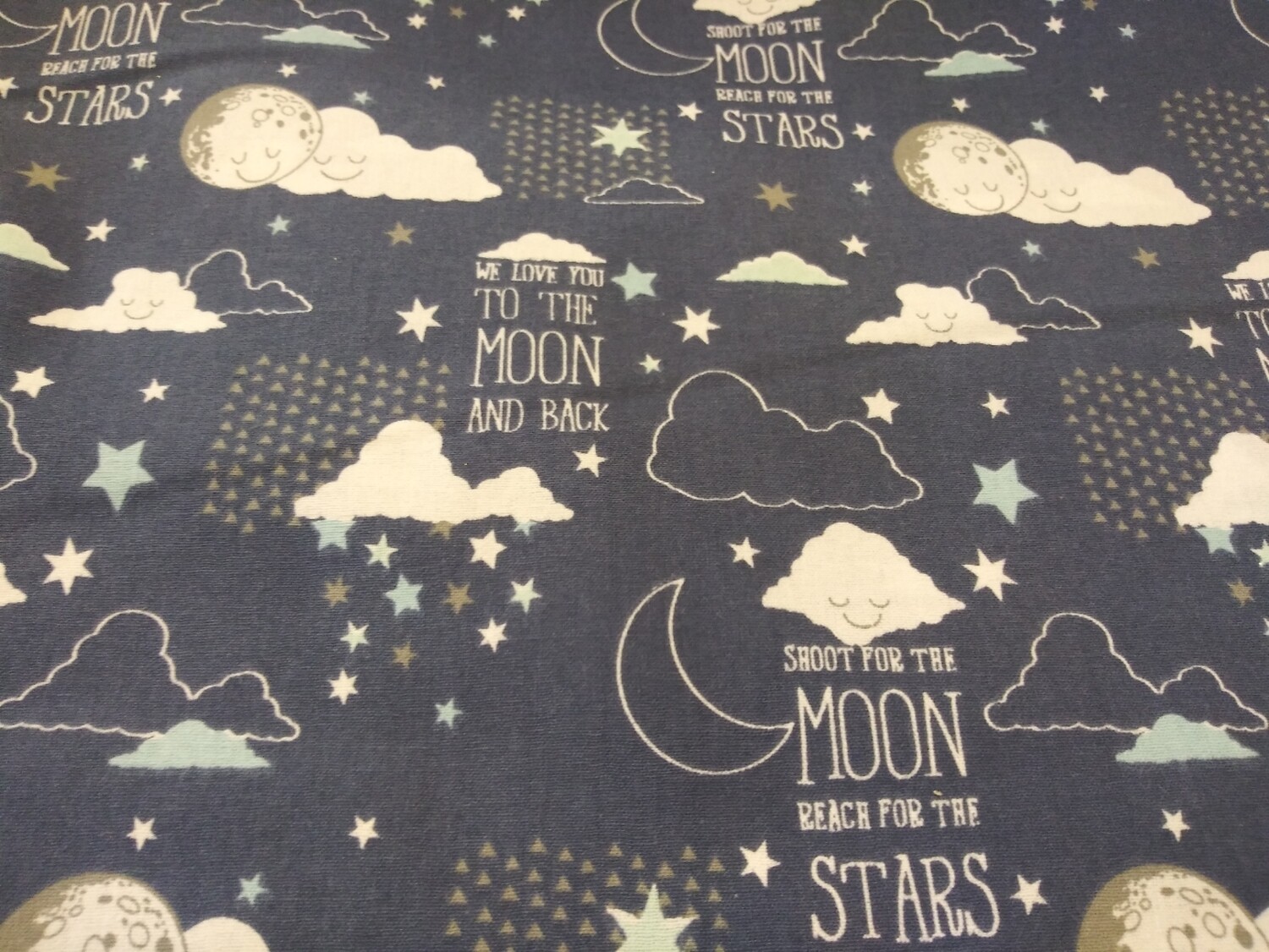 Magic Moon Moon and Stars Print Fabric