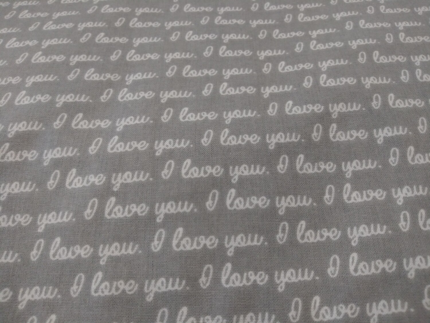 "I Love You" Text Fabric