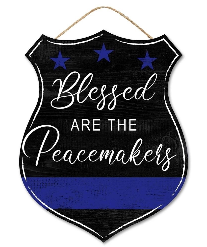 12”Hx9.5”W Peacemakers Badge Shape Sign
