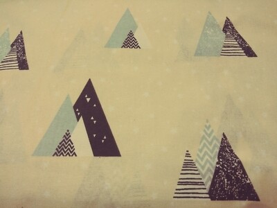 Magic Moon Mountain Print Fabric