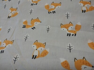 Magic Moon Fox Print Fabric
