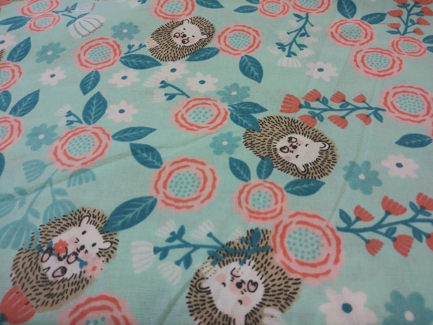 Magic Moon Hedgehog Print Fabric