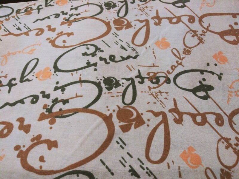 Beach Text Fabric