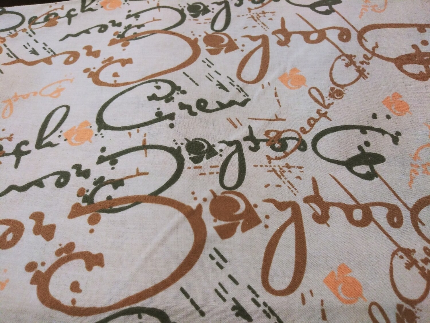 Beach Text Fabric