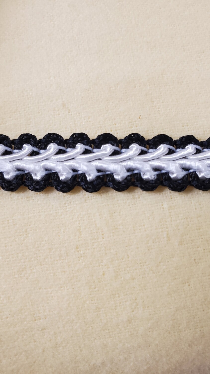 Black & White Trim 3/8" 25 Yard Reel