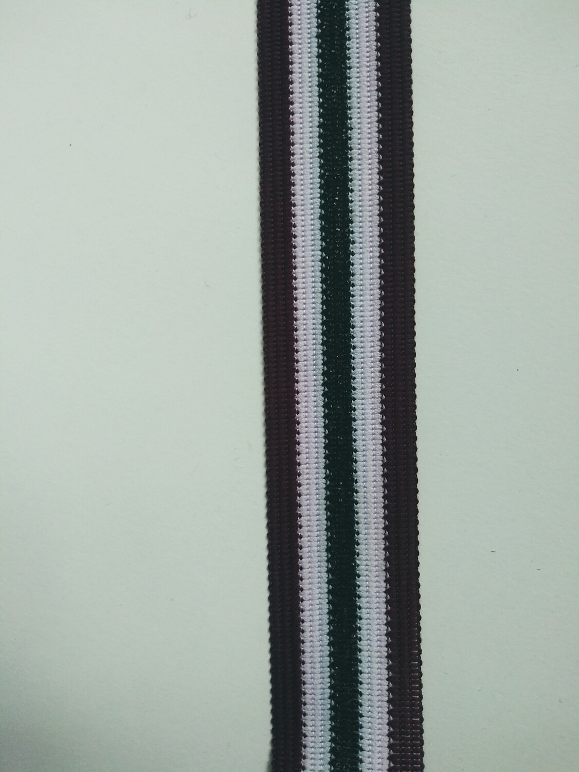 Burgundy White & Black Flat Trim 1" x 25 Yard Reel