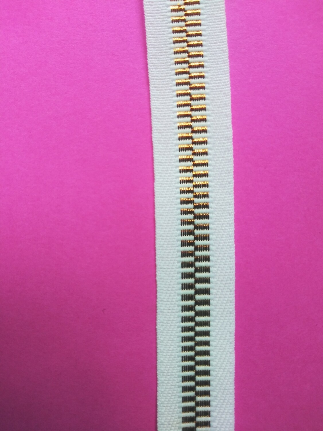 White with Gold Flat Trim 3/4" x 36 Yard Reel