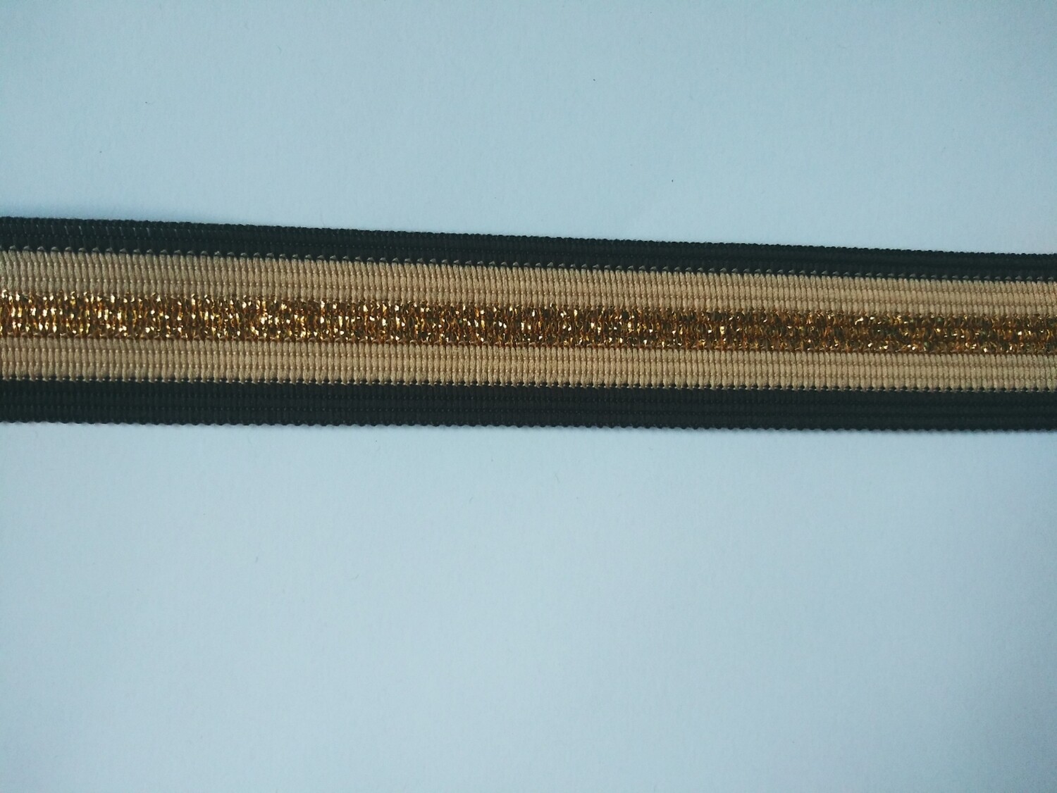 Earth Brown, Tan & Gold Flat Trim 1" x 25 Yard Reel