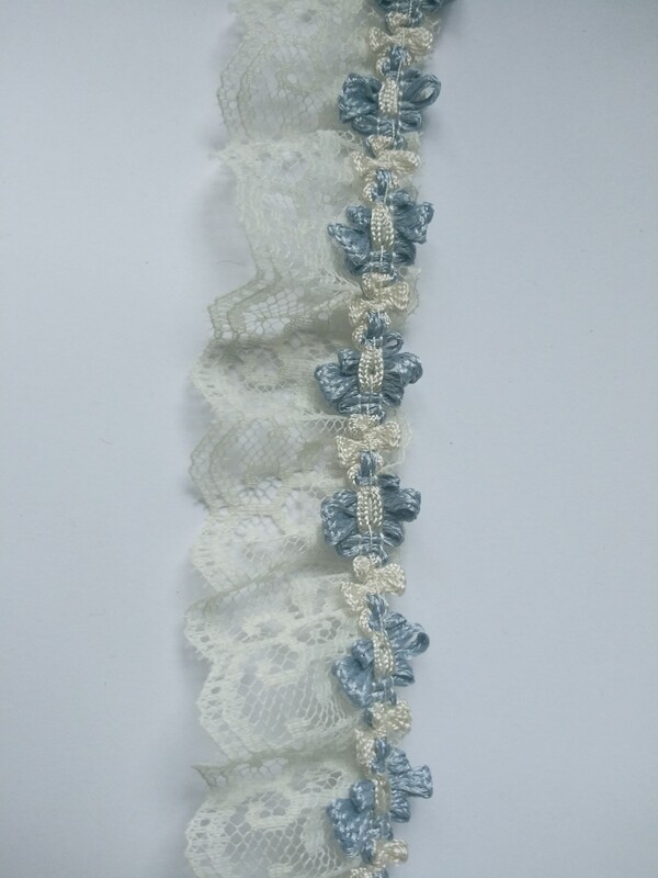 Williamsburg /Natural Ruffle Lace 1-1/4" x 12 Yards Reel