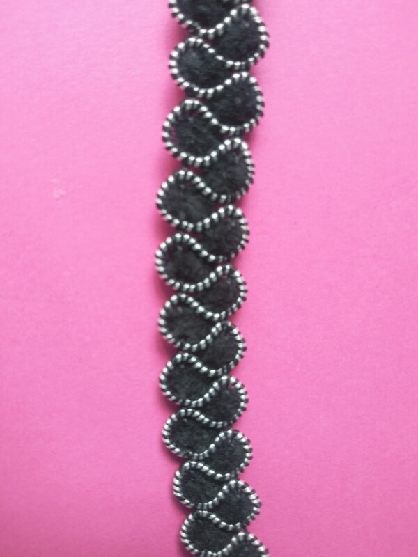 Black/White Trim 5/8" x 36 Yard Reel